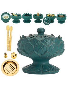 Ceramic Incense Burner for Frankincense, Bakhoor, Charcoal, Stick, Powder,